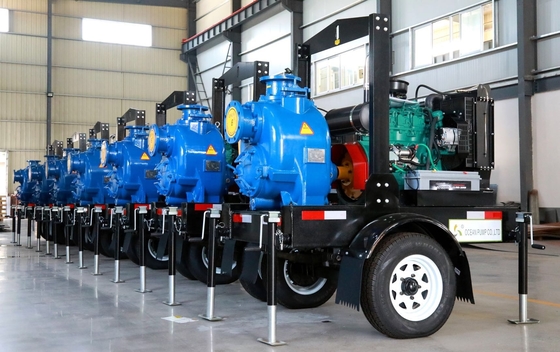 Urban Drainage Industrial Water Pump Diesel Engine Pump With Trailer Mounted Water Pump