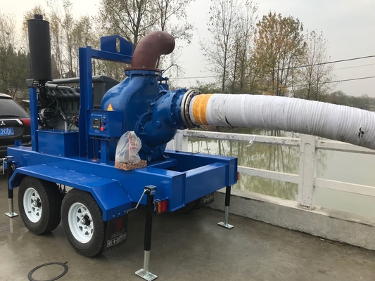 10 Inch Self Priming Diesel Engine Water Pump With Trailer Pump Manufacturers