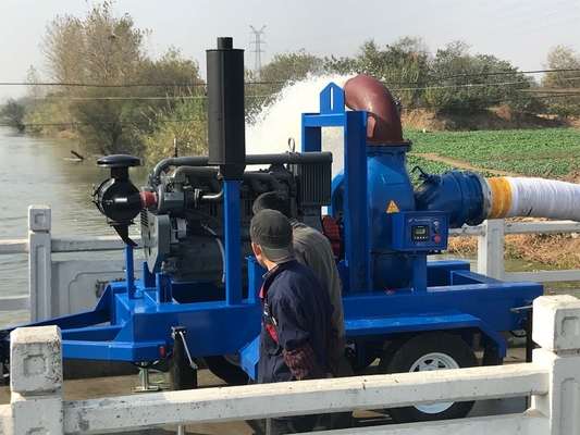 10 Inch Self Priming Diesel Engine Water Pump With Trailer Pump Manufacturers
